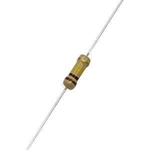 electronic spices 50pcs 1k ohm  14w 025 watt 5 tolerance 1k mr  ohm mf through hole resistors axial lead