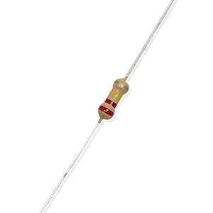 electronic spices 50pcs 220k ohm  14w 025 watt 5 tolerance 220k mr  ohm mf through hole resistors axial lead