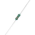 Electronic Spices 50Pcs 3.3m Ohm (Ω) 1/4w (0.25 watt) ±5% Tolerance 3.3m MR Ω ohm MF Through Hole Resistors Axial Lead