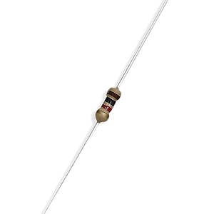 electronic spices 50pcs 1k ohm  14w 025 watt 5 tolerance 1k mr  ohm mf through hole resistors axial lead