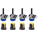 Electronic Spices Combo of 10K 3 Pin Round Shaft Potentiometer with in Built on/off switch Volume Pot 10K with Knob (Pack of 4)