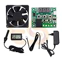 Electronic Spices Combo of W1209 50~100 digital temperature controller thermostat with 3inch fan + 12v 1amp adapter Mini LCD Digital Thermometer Hygrometer Temperature Meter