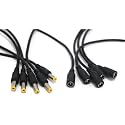 Electronic Spices DC Power Female And Male digital Cable, 12V 5A Male & Female Connectors for CCTV Security Camera and Lighting Power Adapter(2.1mm x 5.5mm, Ultra Thick) - PAIR OF 5