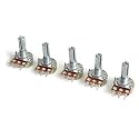 Electronic Spices pack of 5 100K ohm potentiometer, single variable resistor Round