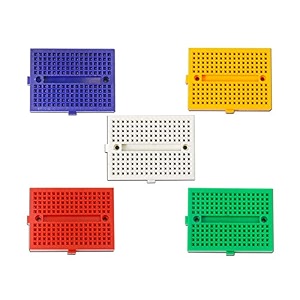 electronic spices pack of 5 mini small solderless breadboard compatible for proto shield 170 points multicolor