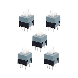 electronic spices self-lock latching mini push button onoff 6 pin switch pack of 5pcs