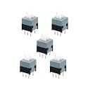 Electronic Spices Self-lock Latching Mini Push Button on/off 6 Pin Switch Pack of 5pcs