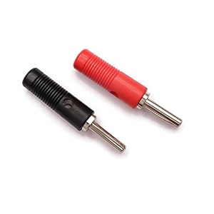 electronic spices audio speaker wire cable banana plugs terminal connectors red and black 4mm pair of 5