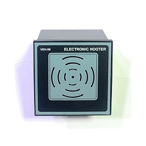 electronic buzzer hooter for panel - 12v24v acdc size 96 x 96 mm siren a104 black