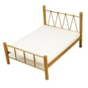 Eledoll 1/6 Dollhouse Bed Luxurious Furniture for 12 inch Fashion Doll 1:6 Scale Heavyweight Metal Gold