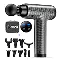 Elefor Massage Gun for Athletes Deep Tissue Back Massager with 20 Adjustable Speeds, 10 Types of Massage Heads Duty Motor for Back Pain, Shoulder, Neck, Body, All Muscles Recover & Massage