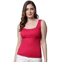 ELEG &amp; STILANCE Women's Sando Tops Innerwear Sleeveless Tank Top Cotton Round Neck Gym and Workout Spaghetti Tops (XL, Pink)