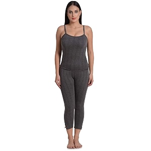 eleg amp stilance womens thermal top full slip lower set hot woolen elastic waist stretchable lower  underwear for women winter inner wear