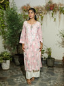Elegance Hub Women Floral Print Embroidered Straight