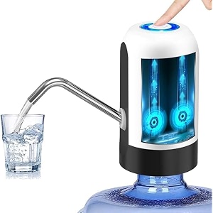 abssilicon electric water dispenser pump with 1200 mah recharble 4 watts automatic portable water dispenser for home office can tap pump with stainless steel tube