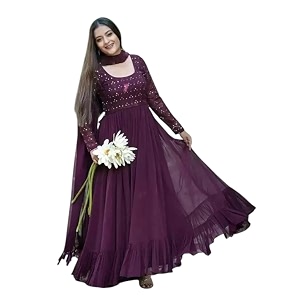 elegant anarkali gown with dupatta  women39s ethnic dress with embroidered detailing  perfect for weddings festivals amp special occasions