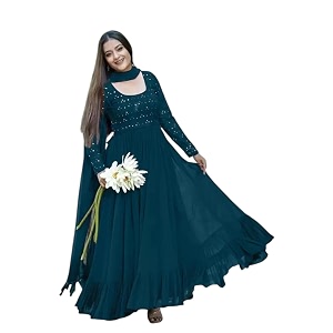 elegant anarkali gown with dupatta  women39s ethnic dress with embroidered detailing  perfect for weddings festivals amp special occasions