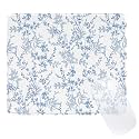 Elegant Blue Flowers Mouse Pad, Waterproof Aesthetics Floral Mouse Pads Design, Non-Slip Rubber Base Computer Simple Funny Mousepad,Small Mouse Mat Desk Accessories Office Supplies