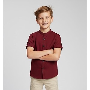 Elegant Boys Shirt in Solid Pattern with