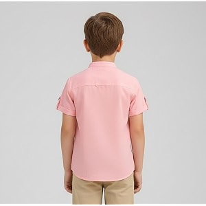 Elegant Boys Shirt in Solid Pattern with