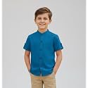 Elegant Boys Shirt in Solid Pattern with