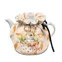Elegant Bunny Tea Pot Cover Tea Pot Covers Tea Cozy Insulation Star Teapot Portability Drawstring Soft Teapot Case Washable Breakfast Pot Cove Personalized Design Gifts