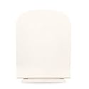 Elegant Casa Sleek Design Soft-Closing D-Shape Round PP Toilet Seat Cover Commode Cover (44 x 34 cm) Adjustable Hinges (Hole Distance) from 14-18cm Colour Off White | Ivory A-10
