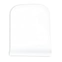 ELEGANT CASA-Toilet Seat Cover Rectangle Shape PP Commode Cover Easy Installation Stable Hinges Prevent Shifting Soft-Closing Colour White Sleek Design A-21 Size 45x35 Hinge Hole Distance 13-18 Cm