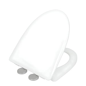 elegant casa toilet seat cover elongated commode cover white easy installation stable hinges prevent shifting soft-closing sleek design size 46x36 hole distance 13-18 cm a-24-1 set