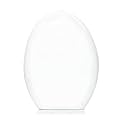 ELEGANT CASA Toilet Seat Cover Elongated White Commode Cover Easy Installation Stable Hinges Prevent Shifting Soft-Closing Sleek Design Size 46x36 Hole Distance 13-18 cm, A-4-1 Set
