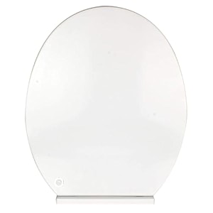 elegant casa sleek toilet seat cover round shape commode cover easy installation stable hinges prevent shifting soft-closing a-5 glossy white 42x36 cm hole distance 13-18 cm