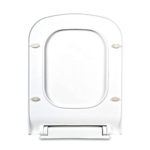 elegant casa toilet seat cover rectangular pp commode cover easy installation stable hinges prevent shifting soft-closing colour white sleek design a-10 size 44x345 hole distance 13-18 cm