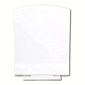 elegant casa soft-closing rectangular pp toilet seat cover commode cover size 43 x 34 cm adjustable hinges hole distance from 13-18cm a-9 white - 1 set