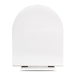 elegant casa polypropylene toilet seat cover glossy white d shape 42x36cm