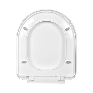 elegant casa d-shape pp toilet seat cover white 43 x 36 cm