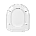 Elegant Casa D-Shape PP Toilet Seat Cover, White, 43 X 36 Cm