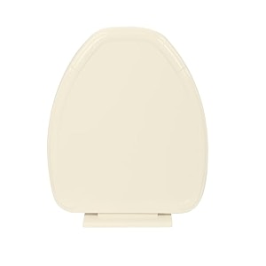 elegant casa a-22 sleek toilet seat cover - soft closing cascade type western commode cover with adjustable hinges - ivory colour 43x36 cm