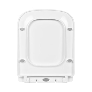 elegant casa toilet seat cover rectangular commode cover with stable hinges soft-closing glossy white a-10 size 44x34 cm