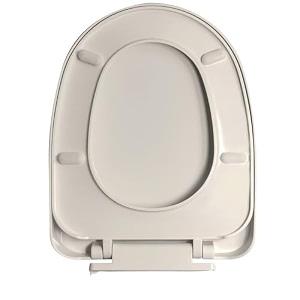 elegant casa a-16 d-shape soft close toilet seat cover ivory 42x34 cm
