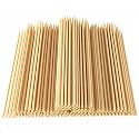 Elegant Casa Eco-Friendly and Durable Natural Bamboo Skewers Wooden Barbecue Sticks for BBQ Roast Kabab, Grill Chicken Tikka, Fruit Salad, (160 Sticks, 8 Inch)