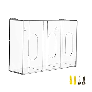 elegant creations triple hygiene dispenser station with a lid - 3 compartments