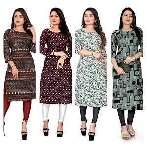 Elegant Crepe Kurti Pack of Four