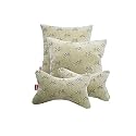 Elegant Polyester Suede Cu10 Beige Car Seat Neck Rest Pillow And Cushions (Set Of 4)
