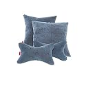 Elegant Polyester Suede Cu10 Beige Car Seat Neck Rest Pillow And Cushions (Set Of 4)