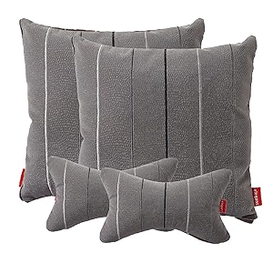 elegant cu05 dark grey car seat neck rest pillow and cushions set of 4