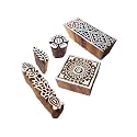 Elegant Designs Border and Square Wooden Block Stamps (Set of 5)