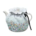 Elegant FlowersTea Cosy Tea Pots Cover Breakfast Teapots Kitchen Tea Pots Dust Lid with Elastic Band Insulated Cotton Warmer Tea Cozies Kettle Cover Drawstring Kettle Covers