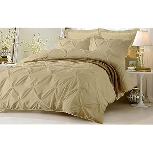 hotel luxurious 3 piece pinch pleated comforter bedding set 100 egyptian cotton 1200 thread count california king color silver grey