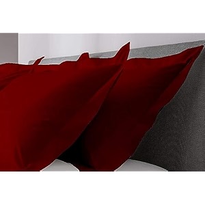 remium hotel quality 4 piece pillow shams 100 egyptian cotton 550 thread count pattern solid queen burgundy16  24
