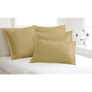 remium hotel quality 4 piece pillow shams 100 egyptian cotton 550 thread count pattern solid king taupe17  27